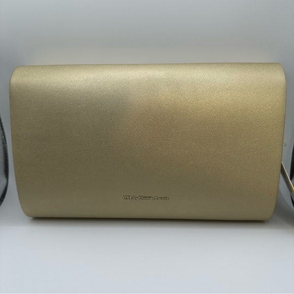 Christian Lacroix Madison Smooth Gold Clutch w/ Detachable Chain CXLH24990 NWT - Picture 3 of 8